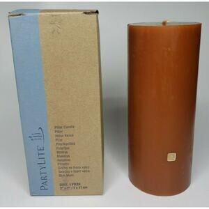 PartyLlite 3"x7" Pillar Candle New in Box Mango Tangerine Scent P6B/C370154